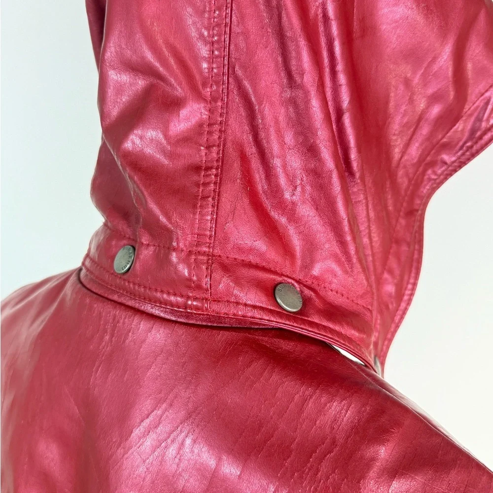 Burberry Red Hooded Trench Coat - Picture 11 of 16